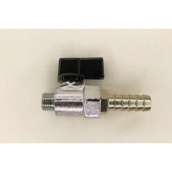 allpa Messing-verchroomde mini-kogelkranen met tule 12mm, 1-4 , binnen- & buitendraad