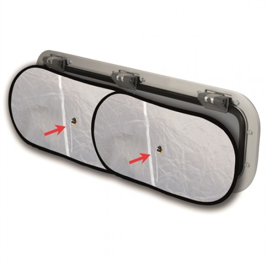 Waterline verduistering met ventilatie voor patrijspoort large 300x700mm Waterline verduistering met ventilatie voor patrijspoort large 300x700mm