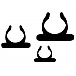 Kunststof Clips, diameter 20mm, zwart Kunststof Clips, diameter 20mm, zwart