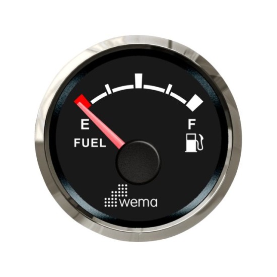 Silver serie tankmeter brandstof NMEA2000 zwart