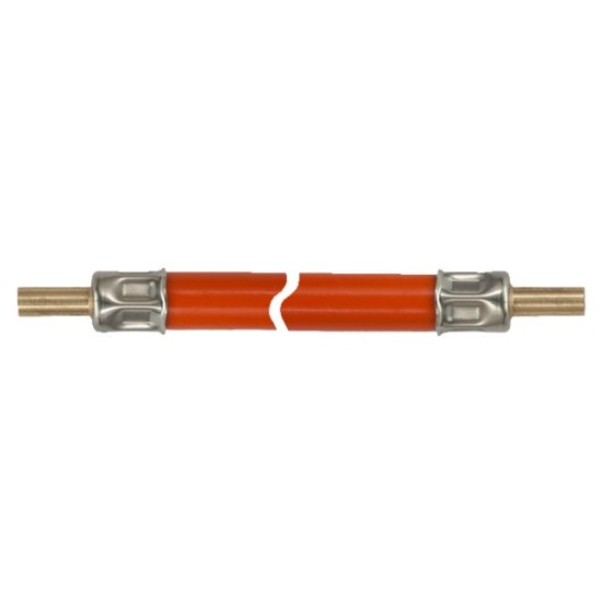Gas verlengslang 100 cm 2 x 8 mm buis glad Gas verlengslang 100 cm 2 x 8 mm buis glad