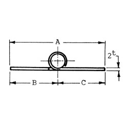 Scharnier rvs 84x38.5x2mm Scharnier rvs 84x38.5x2mm