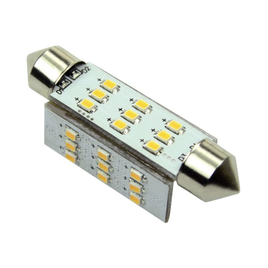 Ledlamp led27 festoon 10-30V 42mm 2700k