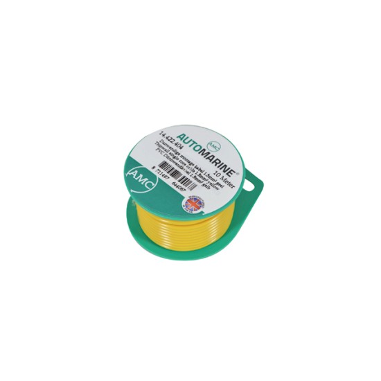Dunwandige montage kabel 1.5mm² geel (10m) Dunwandige montage kabel 1.5mm² geel (10m)