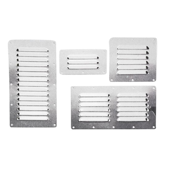 Ventilatierooster rvs 116x127mm