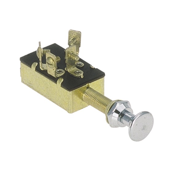 Trekschakelaar verchroomd. < 25