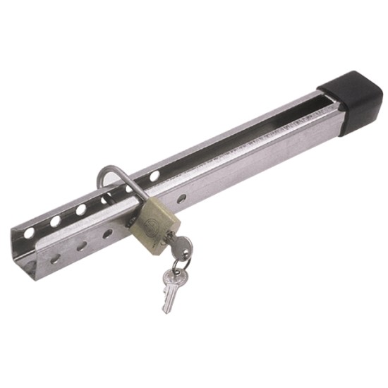 Buitenboordmotorslot rvs met hangslot Buitenboordmotorslot rvs met hangslot