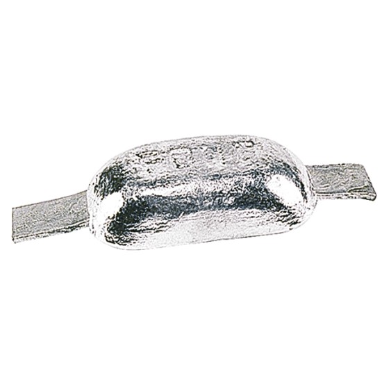 Romp anode magnesium met strip 0.75kg 180x65x30mm