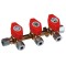 Gaskraan dubbel met 8mm knel x 8mm knel