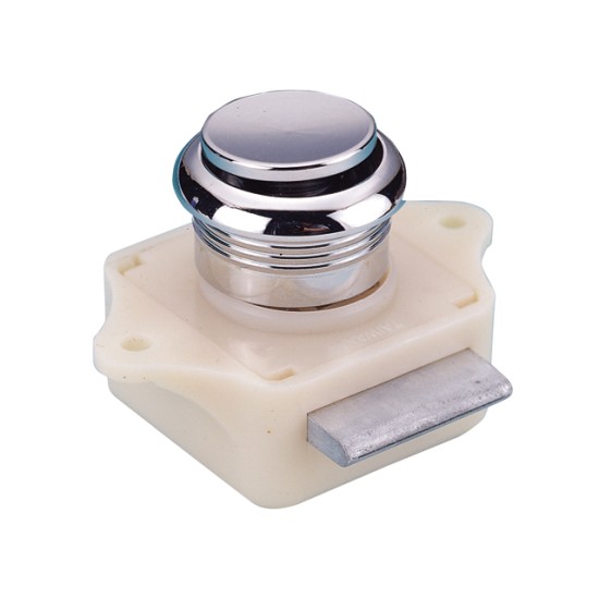 Drukknop kunststof verchroomd Drukknop kunststof verchroomd