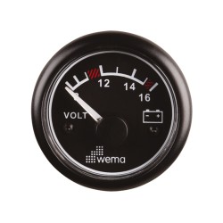 Voltmeter 12V zwart