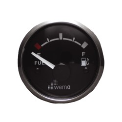 Silver serie tankmeter fuel zwart