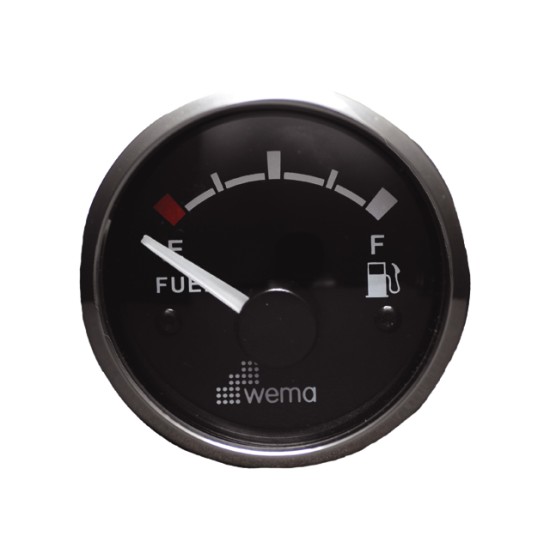 Silver serie tankmeter fuel zwart