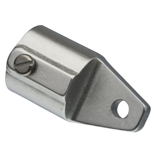 Buiskapbeslag aluminium eindstuk 20mm