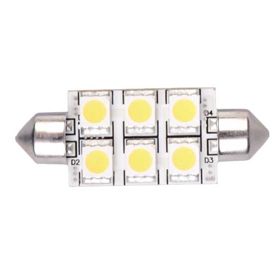 Ledlamp led6 festoon 10-30V 42mm