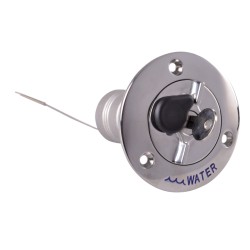 Dekdop rvs water met slot 38mm Dekdop rvs water met slot 38mm