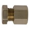 Eindstop messing met knelkoppeling 8mm