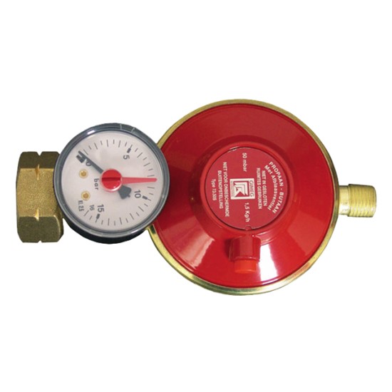 Gasdrukregelaar shell-combi 30mbar manometer met ¼ l bu Gasdrukregelaar shell-combi 30mbar manometer met ¼ l bu