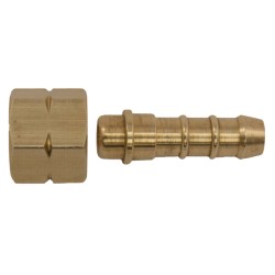 Wartel messing koppeling  Â¼ l bi x 8mm slangpilaar