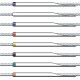 Stagbeschermer 8 mm lengte 1.80 mtr Stagbeschermer 8 mm lengte 1.80 mtr