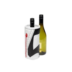 Zeildoek wijnkoeler voor 1 fles zwart Zeildoek wijnkoeler voor 1 fles zwart